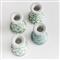 Nolan French Country Green Porcelain Candle Holder - Set of 4