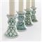 Nolan French Country Green Porcelain Candle Holder - Set of 4