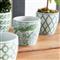 Nolan French Country Green Porcelain Flower Pot - Set of 6