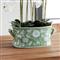 Nolan French Country Green Porcelain Lotus Planter
