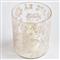 Vivian French Country Pink Glass Floral Hurricane Candle Holder