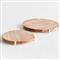 Kieran Rustic Lodge Natural Acacia Wood Round Serving Board - Set of 2