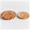 Kieran Rustic Lodge Natural Acacia Wood Round Serving Board - Set of 2