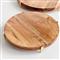 Kieran Rustic Lodge Natural Acacia Wood Round Serving Board - Set of 2