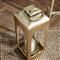 Adeline Hollywood Regency Gold Aluminum Lantern Candle Holder - Small
