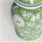 Nolan French Country Green Porcelain Lidded Lotus Ginger Jar