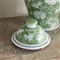 Nolan French Country Green Porcelain Lidded Lotus Ginger Jar