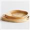 Skylar Coastal Beach Natural Rattan Oval Serving Tray - Set of 2