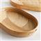 Skylar Coastal Beach Natural Rattan Oval Serving Tray - Set of 2