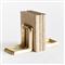 Genevieve Hollywood Regency Gold Aluminum Bookends