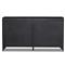 Rhian Coastal Beach Black Mango Wood Black Woven Cane Double Dresser