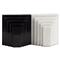 Elroe Modern Classic White Marble Paneled Bookends