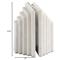 Elroe Modern Classic White Marble Paneled Bookends