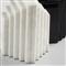 Elroe Modern Classic White Marble Paneled Bookends