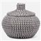Pigeon and Poodle Roslyn White Woven Grey Seagrass Round Basket - Set of 2