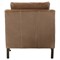 Madeline French Country Cocoa Brown Upholstered Leather Casters Arm Chair