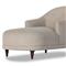 Margaret French Country Beige Performance Dark Brown Wood Chaise Lounge