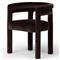 Claire Modern Classic Dark Brown Velvet Dining Arm Chair