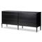 Olivia French Country Matte Black Iron Double Dresser