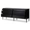 Olivia French Country Matte Black Iron Double Dresser