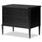 Olivia French Country Matte Black Iron Nightstand