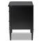 Olivia French Country Matte Black Iron Nightstand