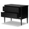 Olivia French Country Matte Black Iron Nightstand
