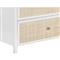 Brennan Coastal Beach Natural Woven Rattan White Oak Wood Double Dresser