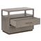 Minnie Modern Classic Grey Oak Wide Nightstand