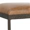 Geraldine Industrial Loft Tan Upholstered Leather Bronze Iron Counter Stool