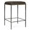Geraldine Industrial Loft Brown Upholstered Leather Bronze Iron Counter Stool