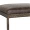 Geraldine Industrial Loft Brown Upholstered Leather Bronze Iron Counter Stool
