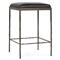 Geraldine Industrial Loft Black Upholstered Leather Bronze Iron Counter Stool
