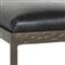 Geraldine Industrial Loft Black Upholstered Leather Bronze Iron Counter Stool