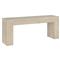 Brissy Rustic Lodge Cream Oak Wood Rectangular Console Table