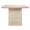 Selina Modern Classic Beige Concrete Rectangular Outdoor Dining Table - 87&quot;W