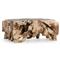 Prescy Coastal Beach Natural Teak Root Square Coffee Table