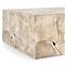 Valerie Coastal Beach Bleached Teak Square Block Coffee Table