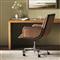 Sullivan Rustic Brown Velvet Upholstered Aluminum Adjustable Swivel Office Chair