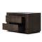 Oliver Rustic Lodge Dark Brown Oak Wood 2 Drawer Nightstand