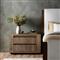Oliver Rustic Lodge Brown Oak Wood 2 Drawer Nightstand