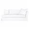 Cisco Home Seda Coastal Beach Denim White Slipcovered Sectional Sofa