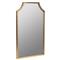 Serene Hollywood Regency Gold Metal Wall Mirror