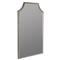 Serene Hollywood Regency Silver Metal Wall Mirror