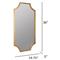 Leonora Hollywood Regency Gold Leaf Metal Wall Mirror