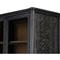 Tacorey Rustic Lodge Black Oak Wood Display Cabinet
