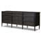 Tacorey Rustic Lodge Black Solid Oak Wood 9 Drawer Dresser