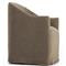Desiree Modern French Coffee Brown Slipcover Dining Arm Chair