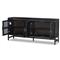 Corazon Global Bazaar Woven Black Cane Black Wash Mango Wood Sideboard