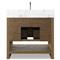 Allissa Modern Classic Carrara Marble Natural Oak Vanity Sink - 36&quot;